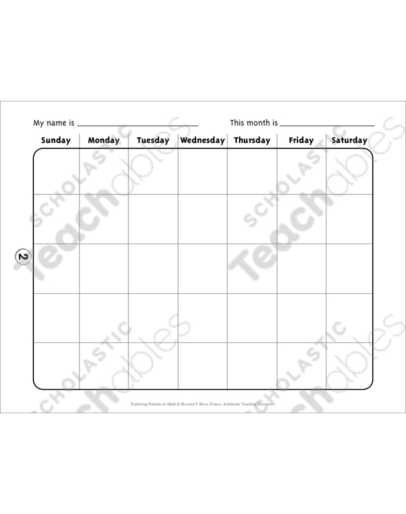 Math Patterns: Calendar Math Patterns | Printable Lesson ...