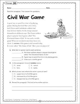 Civil War Reading Comprehension Passage And Questions - vrogue.co