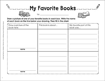 My Favorite Books Draw And Write Chart Printable Graphic My Favorite Books Draw And Write Chart Printable Graphic