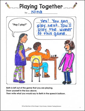 Playing Together: Draw and Write Prompt