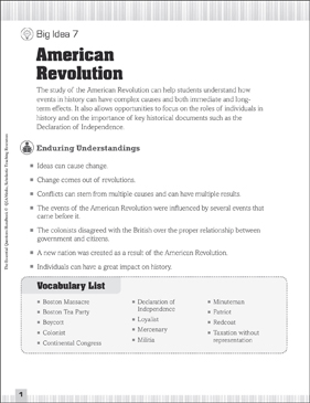 worksheets american revolution