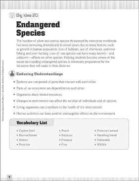 Most recent Pictures Endangered Species chart Strategies  Graphic  organizers, Science teaching resources, Endangered species
