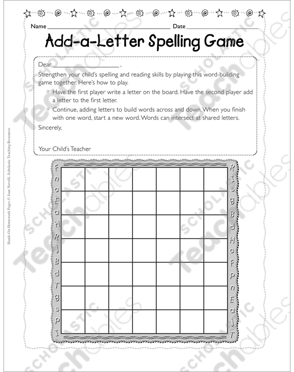add a letter spelling game printable forms and record sheets classroom management and teacher tools