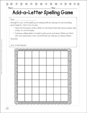 add a letter spelling game printable forms and record sheets classroom management and teacher tools
