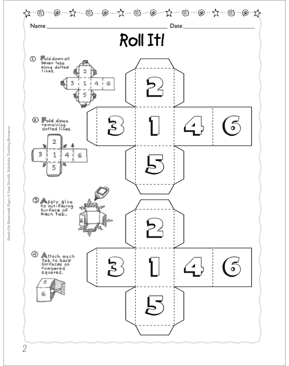 Roll It (EasytoMake Number Cubes & Games) Printable Forms, Record Sheets and Skills Sheets