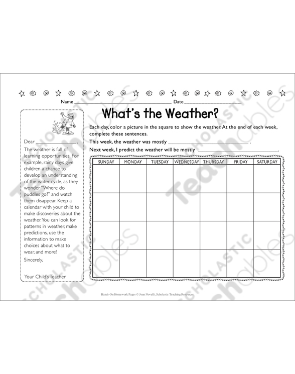 What's the Weather? (Weather Calendar) | Printable Forms and ...