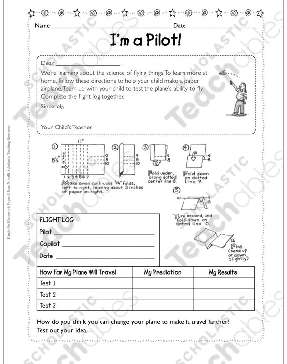I'm a Pilot (Paper Airplanes) | Printable Craftivities and Skills Sheets