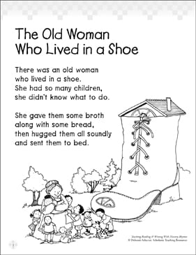 There was an old woman who lived in a shoe' lyrics - Classical Music
