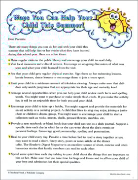 Ways You Can Help Your Child This Summer | Printable Research ...