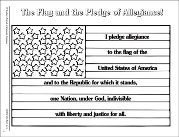 pledge of allegiance words printable for kids