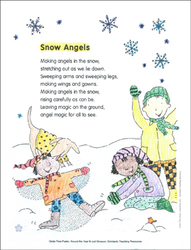 Snow Angels Poetry Activity