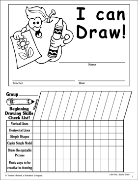 I Can Draw Award And Assessment Checklist Printable