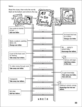 Word Ladder Pocket Chart