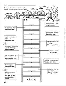 Word Ladder Pocket Chart