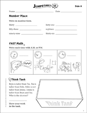 Independent Practice: Grade 2 Math Jumpstart 39 | Printable ...