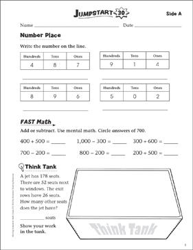 Independent Practice: Grade 2 Math Jumpstart 2 | Printable ...