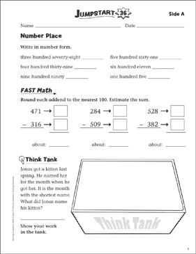 Independent Practice: Grade 2 Math Jumpstart 2 | Printable ...