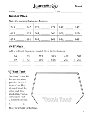 Independent Practice: Grade 2 Math Jumpstart 2 | Printable ...