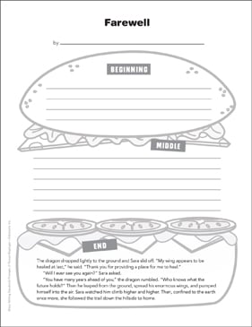 Free Full Page Blank Book Template for Story & Writer's Workshop (Idea Bag)
