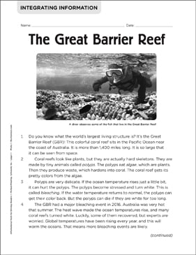 The Great Barrier Reef: Informational Text