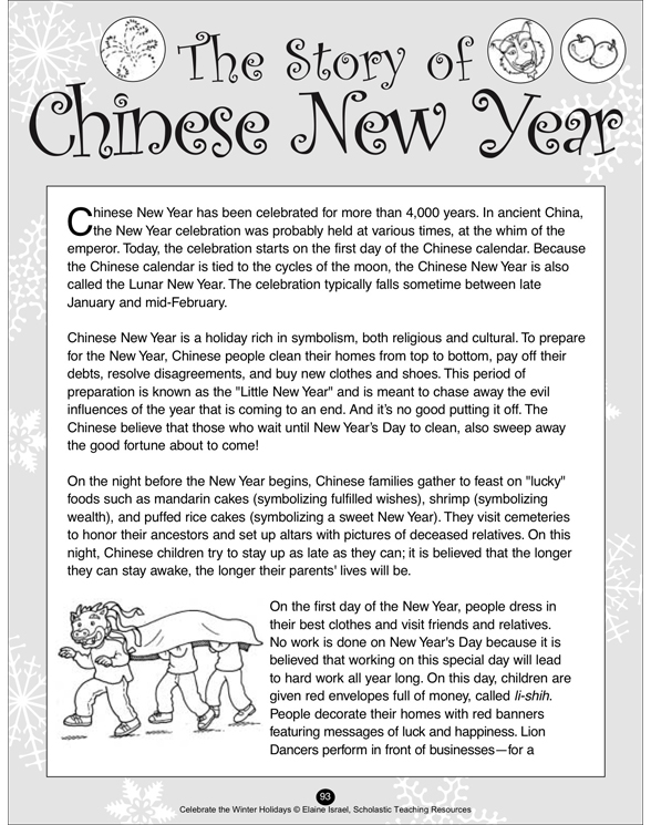The Story of Chinese New Year | Printable Lesson Plans, Ideas and
