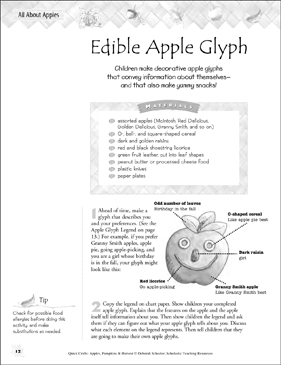 Edible Apple Glyphs: Quick Crafts | Printable Craftivities
