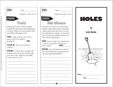 holes book report ideas