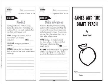 James And The Giant Peach Reading Response Trifold