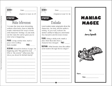 maniac magee worksheets pdf