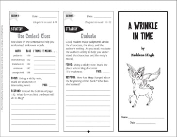 A Wrinkle In Time Worksheets