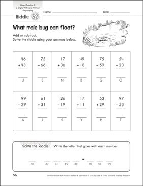 Solve-the-Riddles 52 & 53 (Addition and Subtraction ...