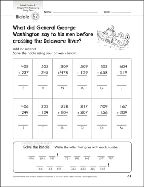 Solve-the-Riddle 1 (Addition and Subtraction) | Printable ...