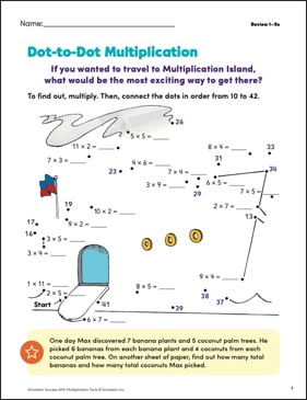 Dot-to-Dot Multiplication (Review 1–9s)