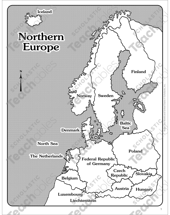 Northern Europe Map Labeled