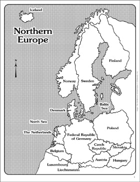 north sea europe map