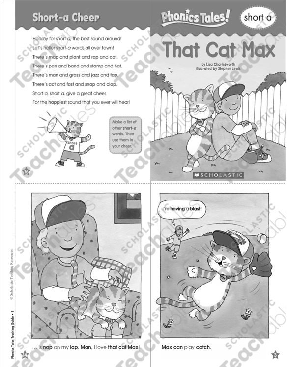 That Cat Max Short A Phonics Tale Printable Mini Books