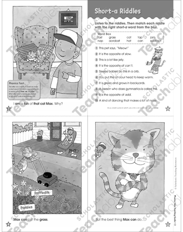 That Cat Max Short A Phonics Tale Printable Mini Books