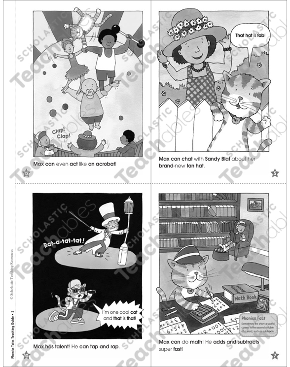 That Cat Max Short A Phonics Tale Printable Mini Books