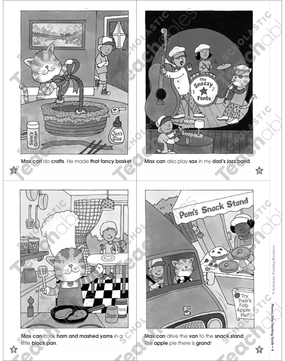 That Cat Max Short A Phonics Tale Printable Mini Books