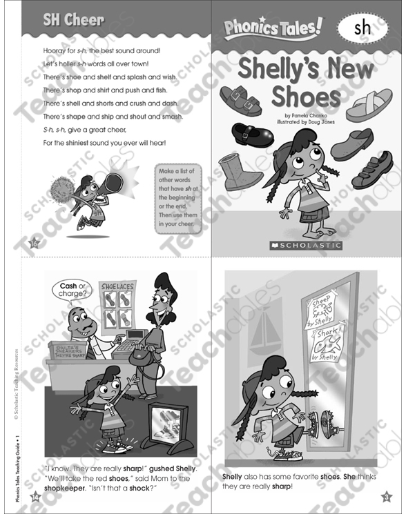 Shelly s New Shoes sh Phonics Tale Printable Mini Books