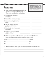 Adjectives Grade 3 Collection Printable Differentiation Collections
