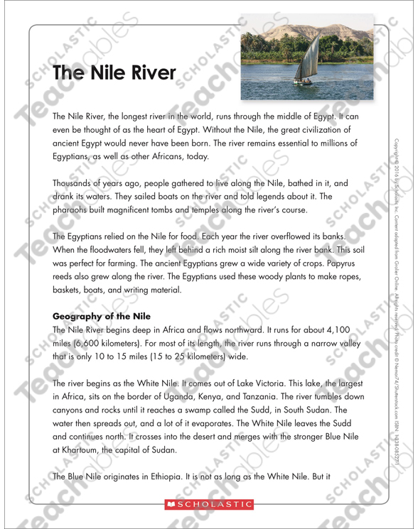 Lesson 4: The Nile River - An Overview