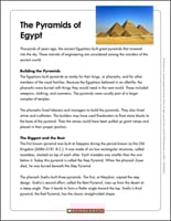 The Pyramids of Egypt: Text & Organizer