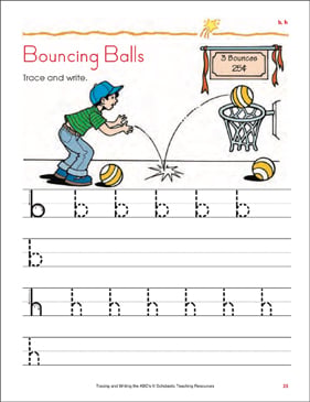 Bouncing Letters Shape Worksheet Product Detail Page