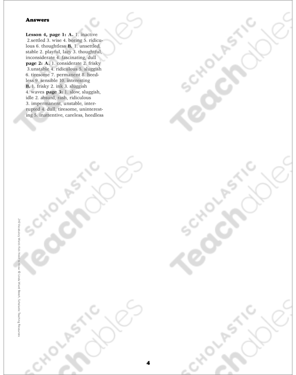 Antonyms: 5th Grade Vocabulary | Printable Skills Sheets