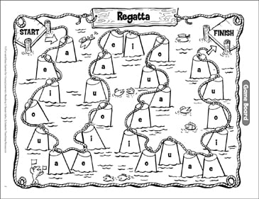 regatta long vowel sounds game printable lesson plans and ideas game boards