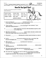 scholastic 5th grade spelling worksheets
