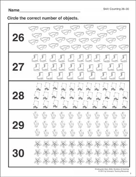 Counting 26-30: Kindergarten Basic Skills (Numbers & Counting)