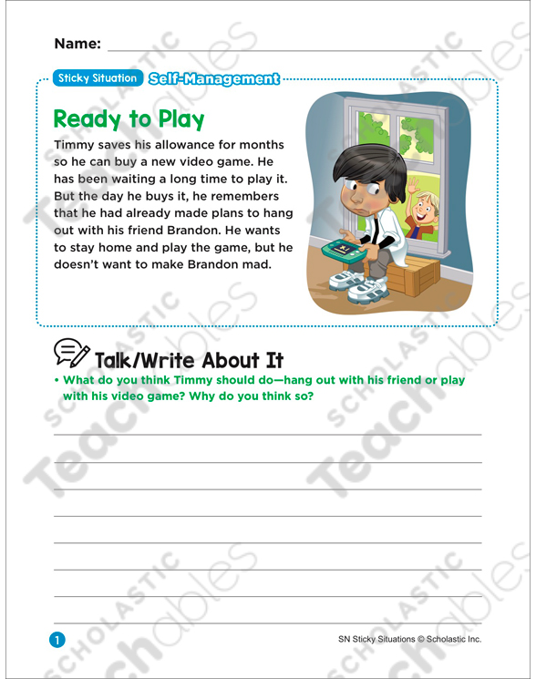 Ready to Play: Sticky Situation | Printable Lesson Plans and ...