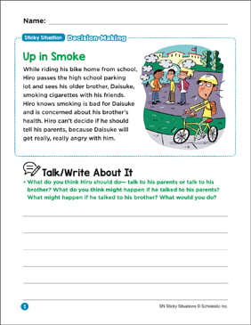Up in Smoke: Sticky Situation | Printable Lesson Plans and ...